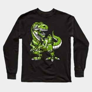 Futuristic T-Rex Dinosaur Robot Long Sleeve T-Shirt